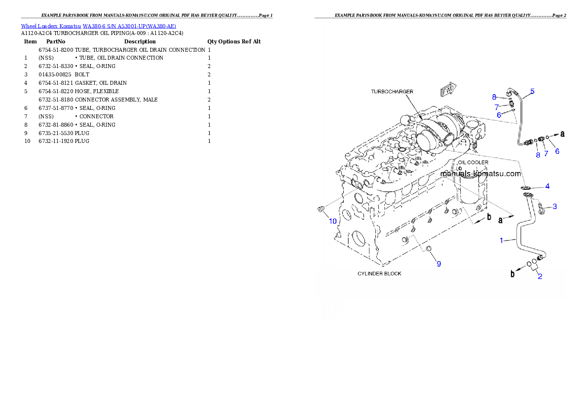 Protected: WA380-6 S/N A53001-UP Partsbook
