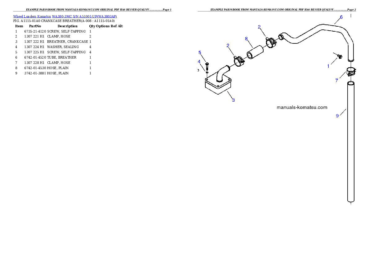 Protected: WA380-3MC S/N A51001-UP Partsbook