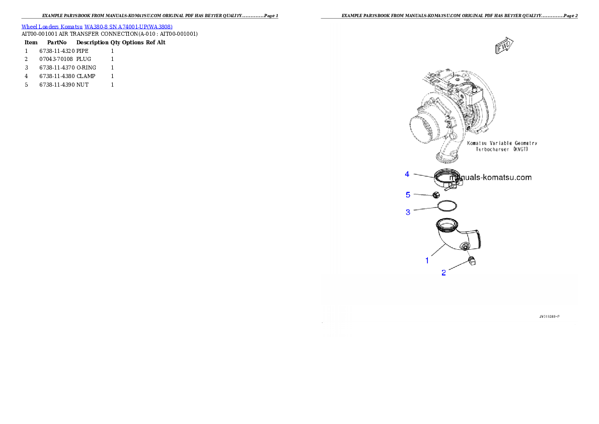 Protected: WA380-8 SN A74001-UP Partsbook