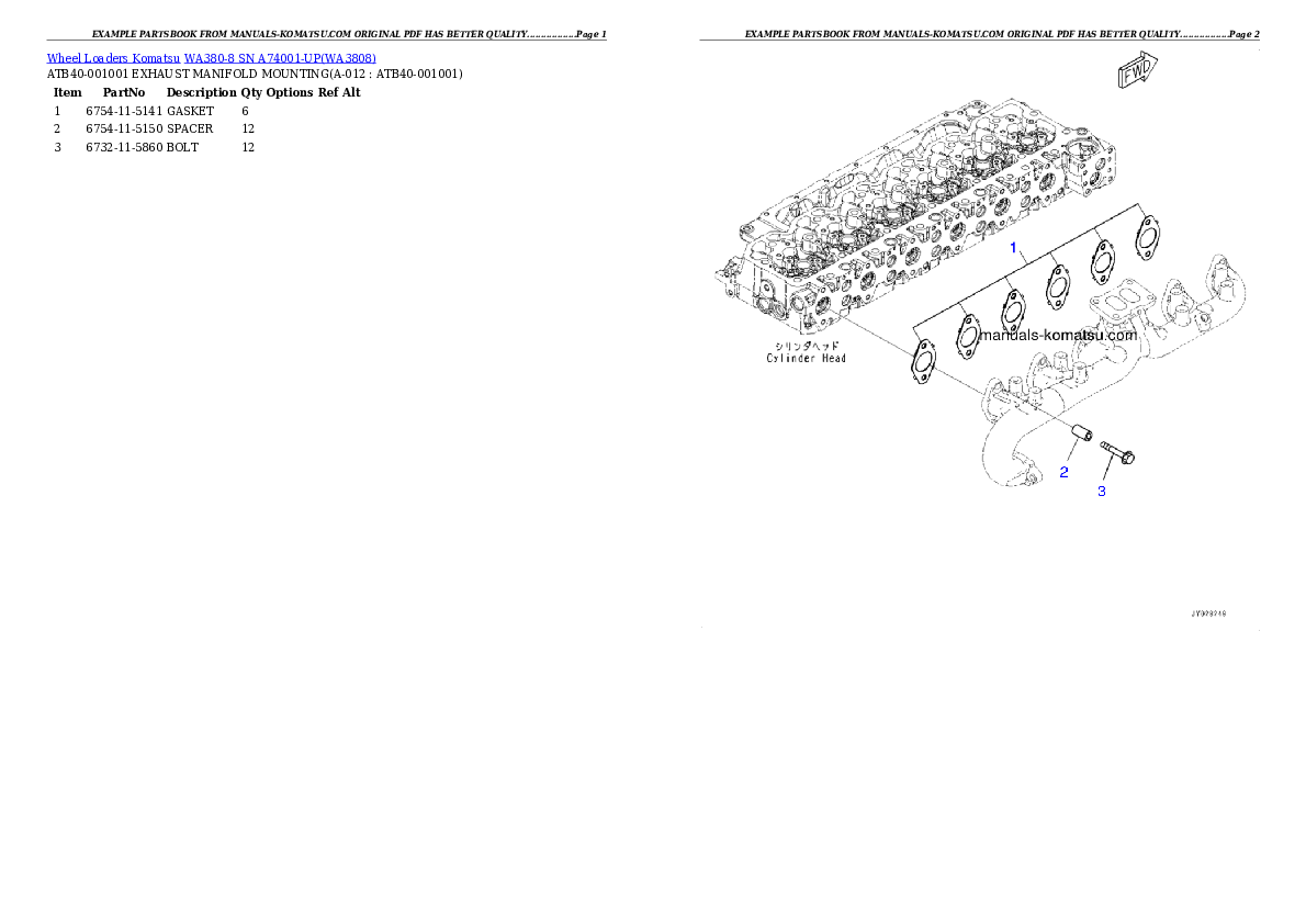 Protected: WA380-8 SN A74001-UP Partsbook