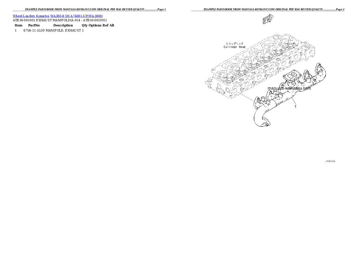 Protected: WA380-8 SN A74001-UP Partsbook