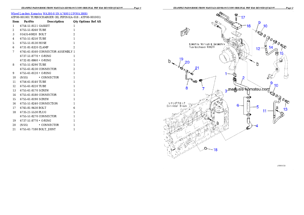 Protected: WA380-8 SN A74001-UP Partsbook