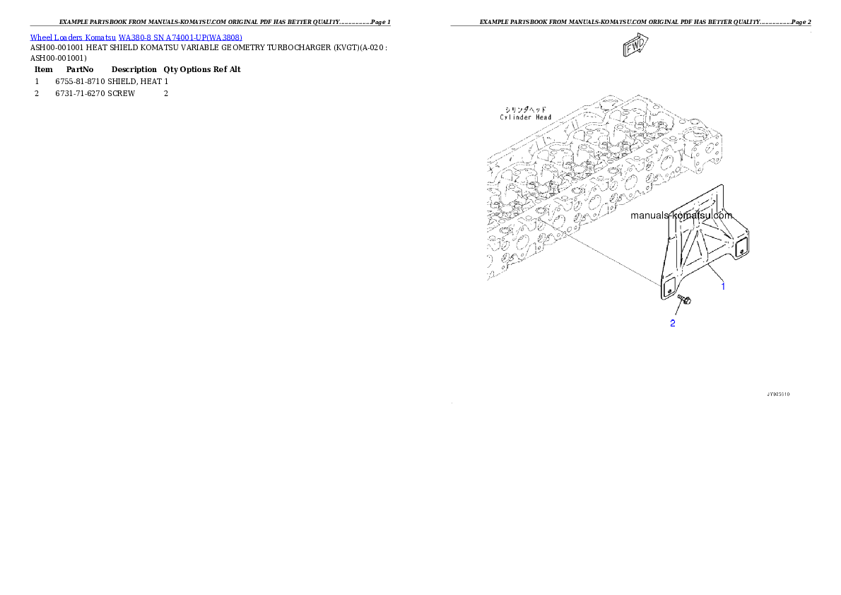 Protected: WA380-8 SN A74001-UP Partsbook