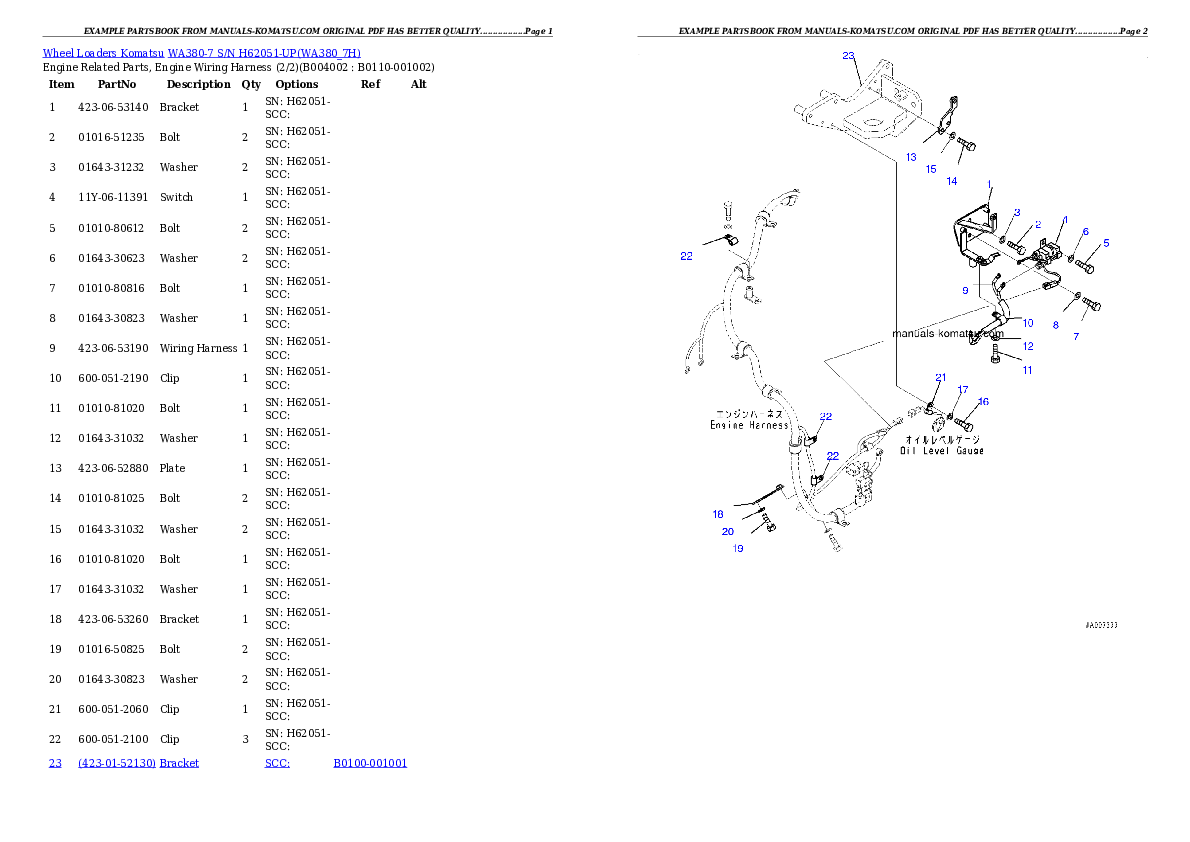 Protected: WA380-7 S/N H62051-UP Partsbook