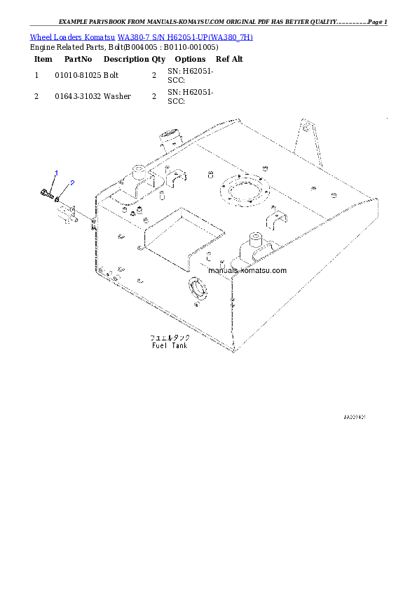 Protected: WA380-7 S/N H62051-UP Partsbook