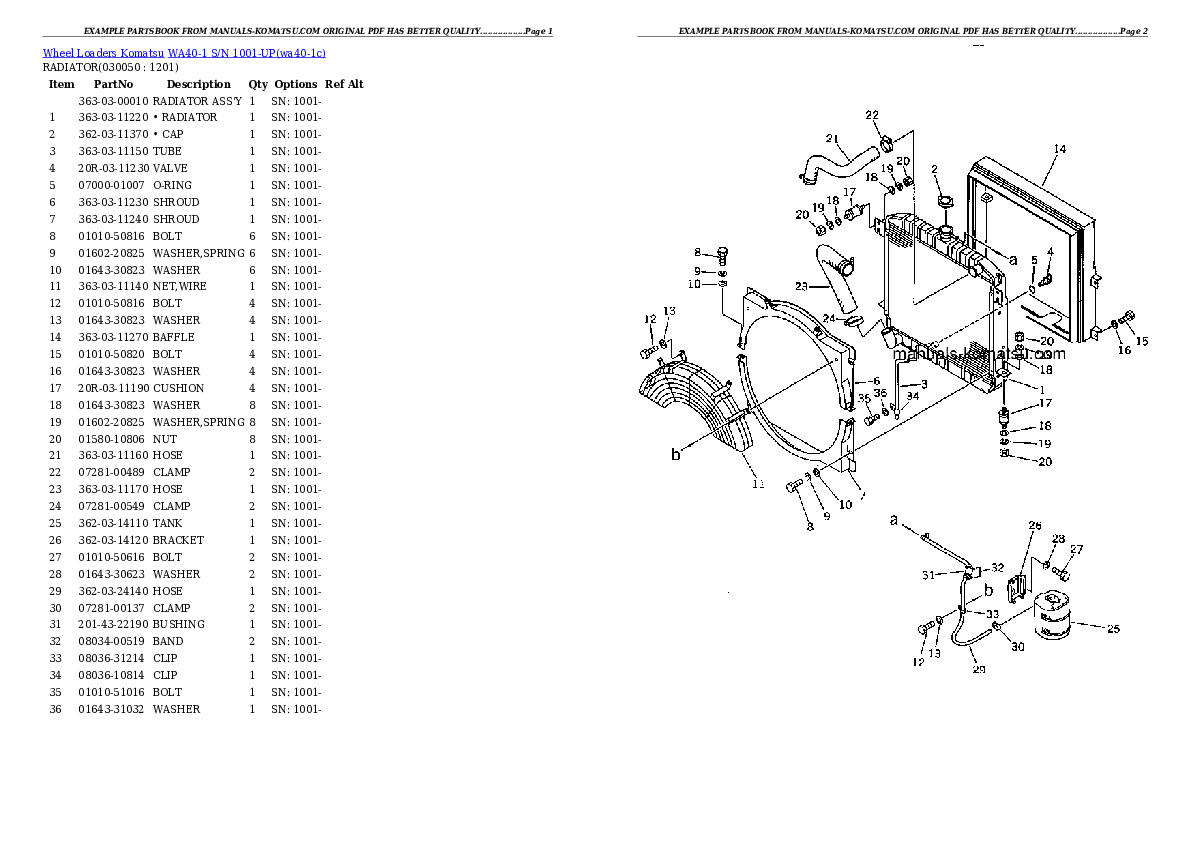Protected: WA40-1 S/N 1001-UP Partsbook