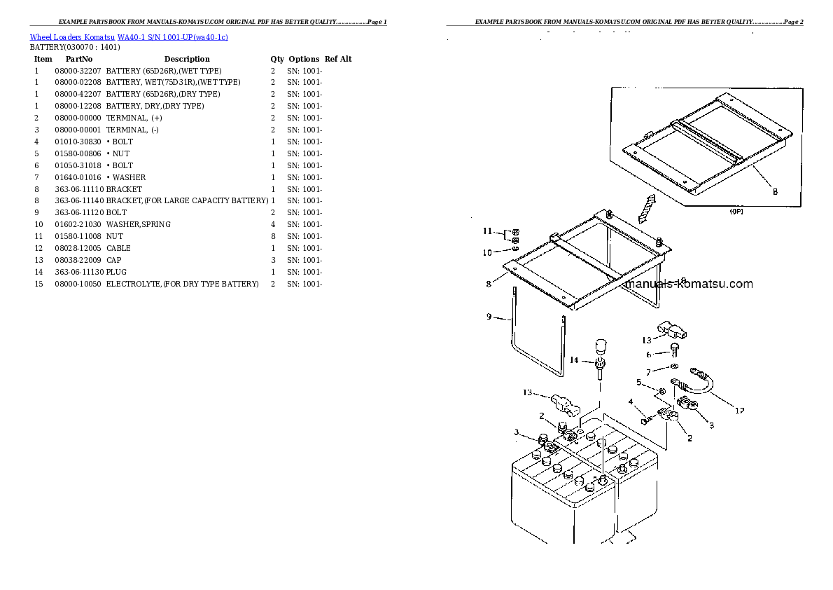 Protected: WA40-1 S/N 1001-UP Partsbook