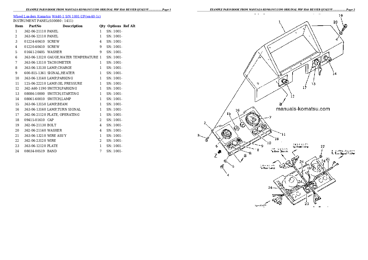 Protected: WA40-1 S/N 1001-UP Partsbook