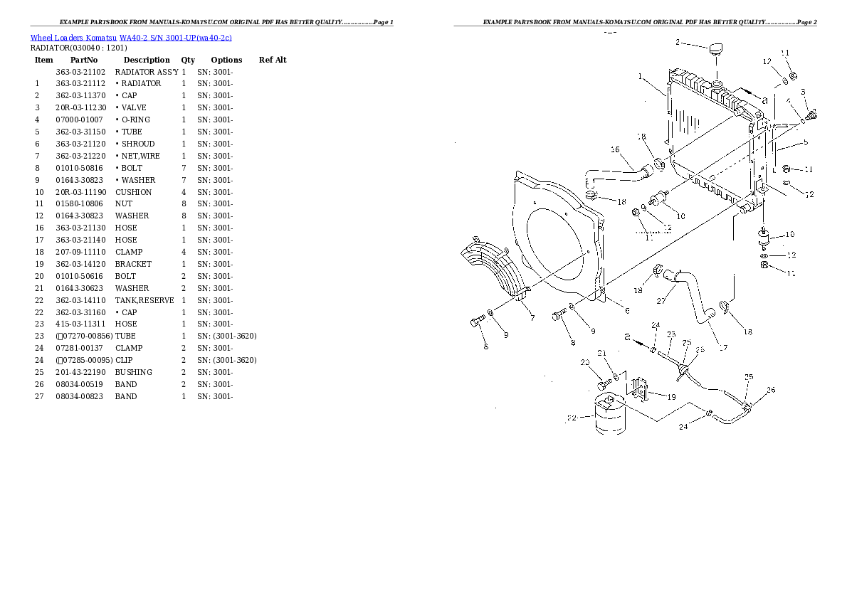 Protected: WA40-2 S/N 3001-UP Partsbook