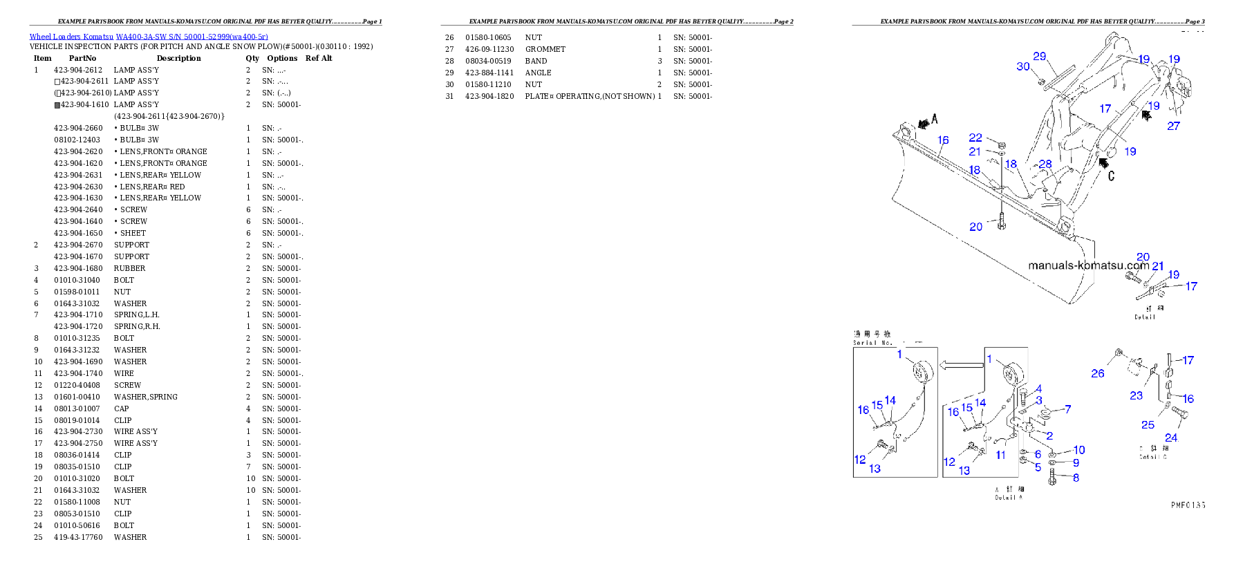 Protected: WA400-3A-SW S/N 50001-52999 Partsbook