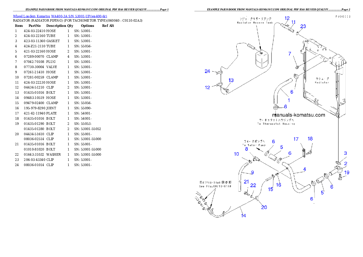 Protected: WA400-3A S/N 53001-UP Partsbook