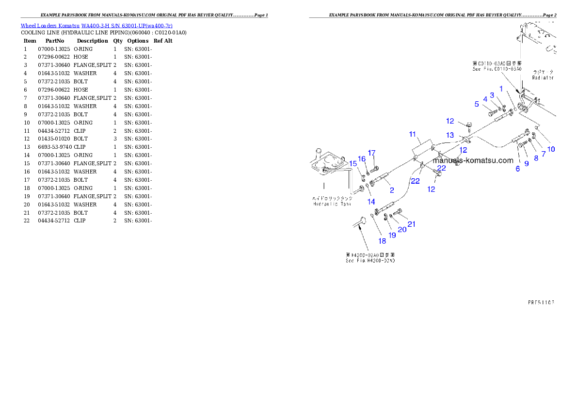 Protected: WA400-3-H S/N 63001-UP Partsbook
