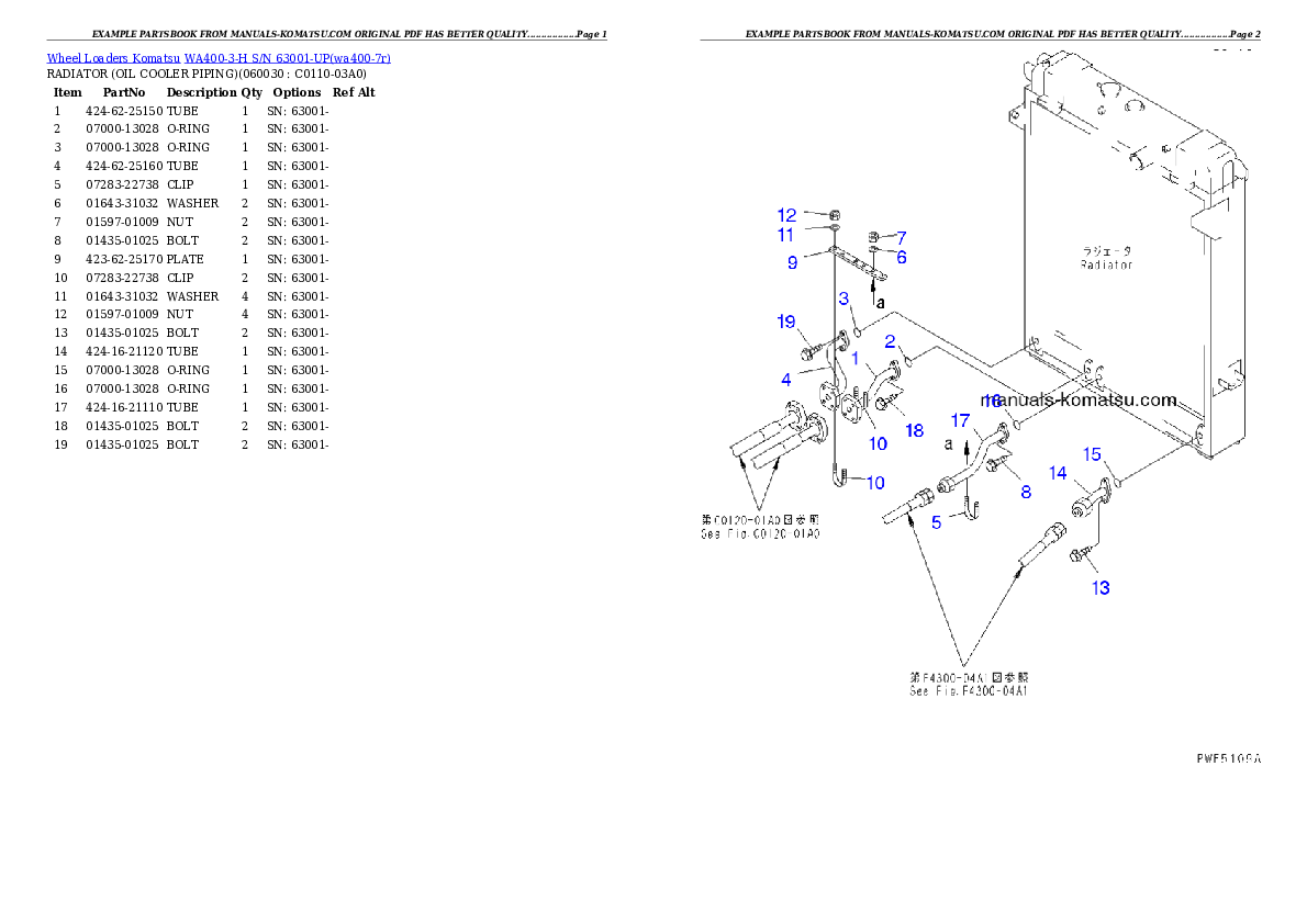 Protected: WA400-3-H S/N 63001-UP Partsbook