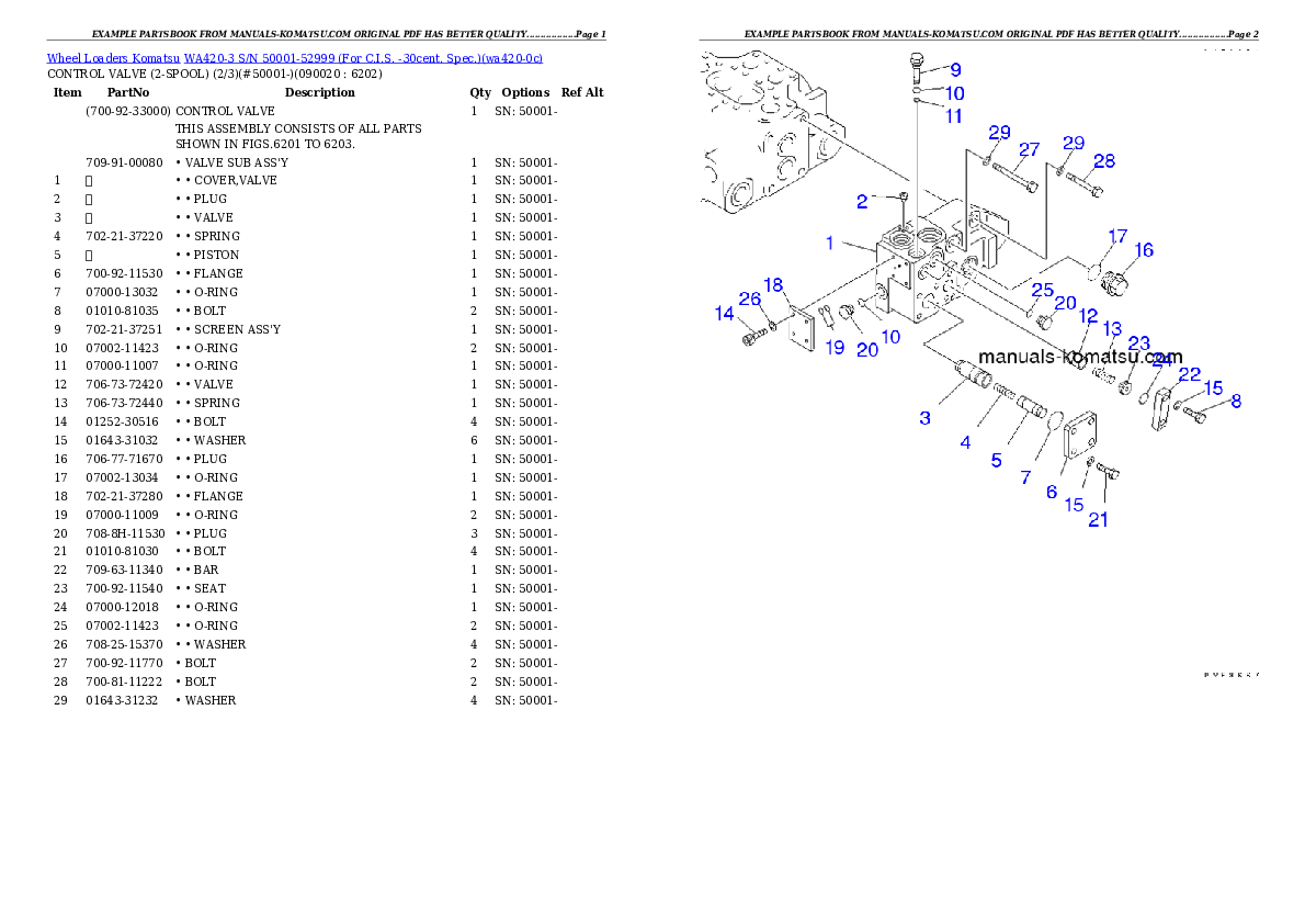 Protected: WA420-3 S/N 50001-52999 (For C.I.S. -30cent. Spec.) Partsbook