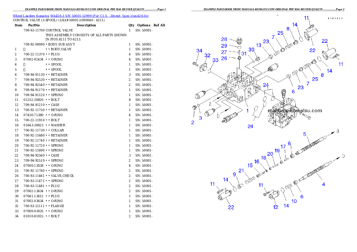 Protected: WA420-3 S/N 50001-52999 (For C.I.S. -30cent. Spec.) Partsbook