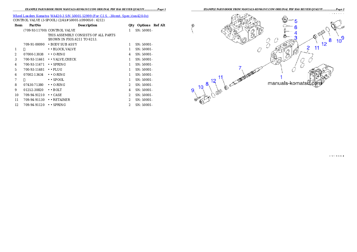 Protected: WA420-3 S/N 50001-52999 (For C.I.S. -30cent. Spec.) Partsbook