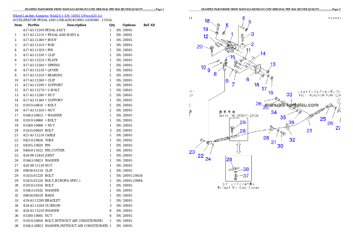Protected: WA420-1 S/N 10001-UP Partsbook