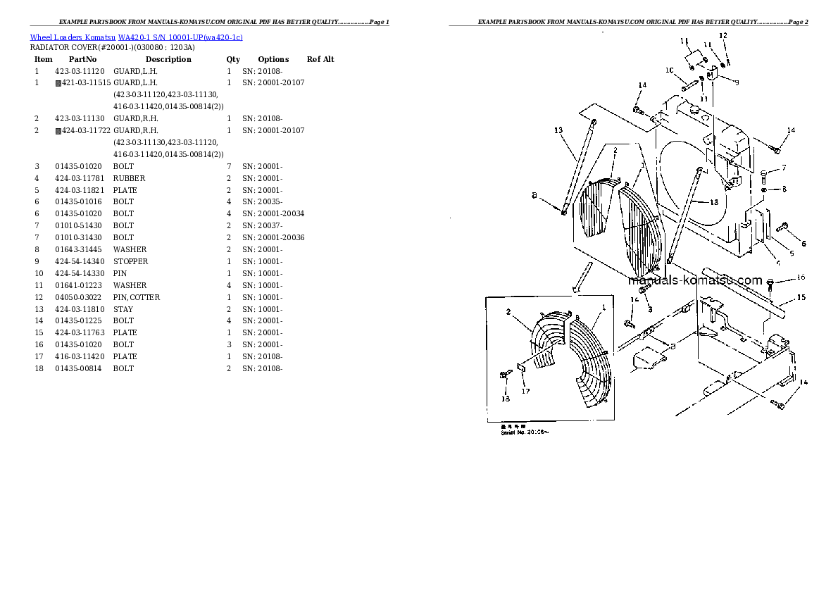 Protected: WA420-1 S/N 10001-UP Partsbook