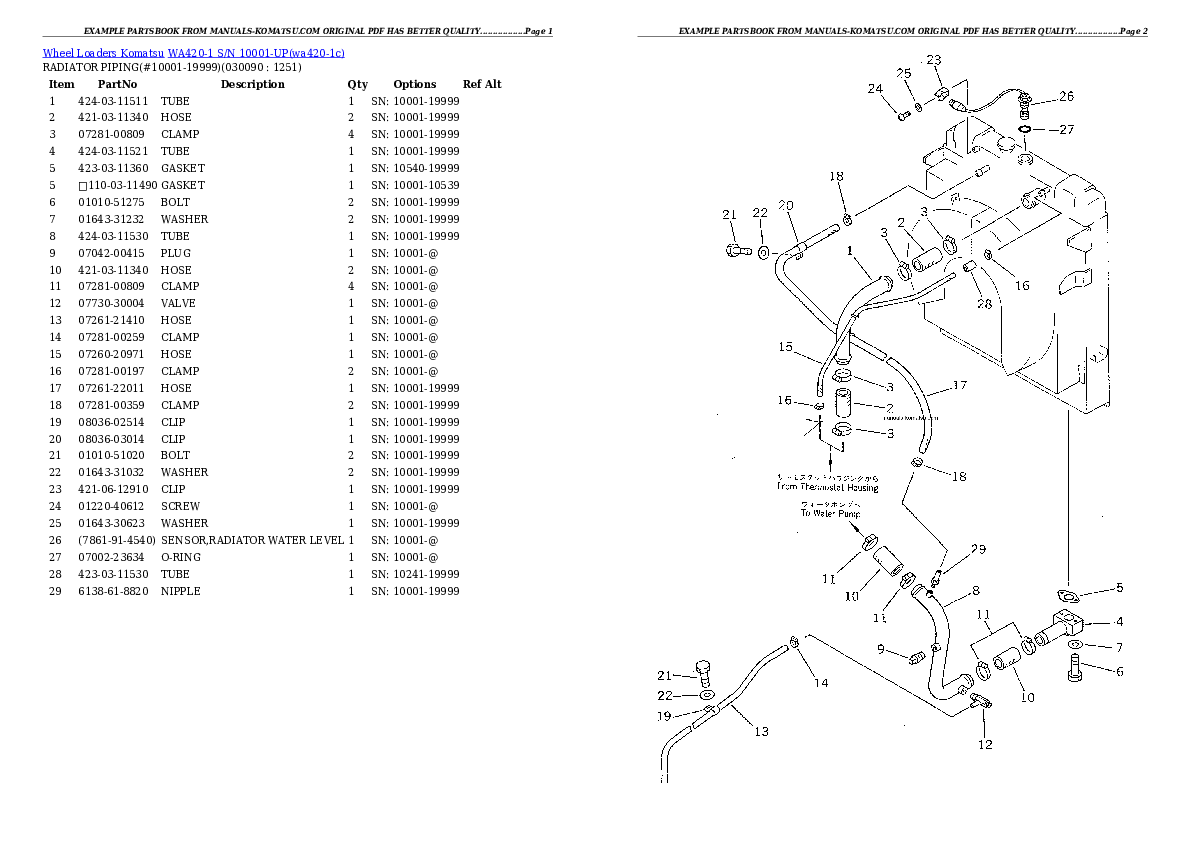 Protected: WA420-1 S/N 10001-UP Partsbook