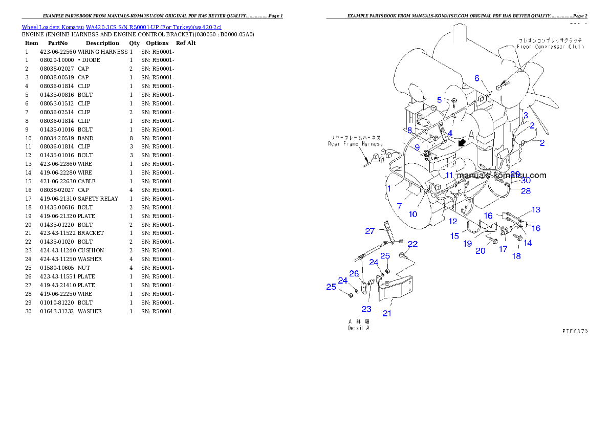 Protected: WA420-3CS S/N R50001-UP (For Turkey) Partsbook