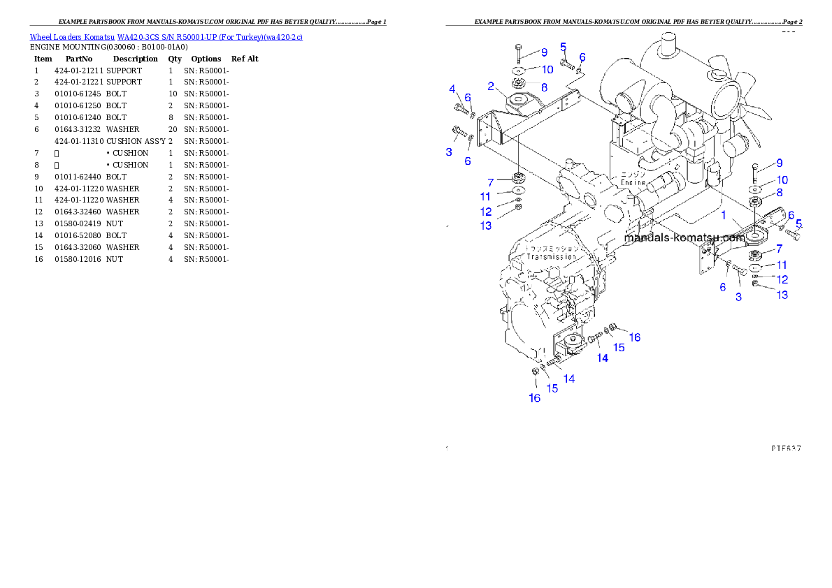 Protected: WA420-3CS S/N R50001-UP (For Turkey) Partsbook