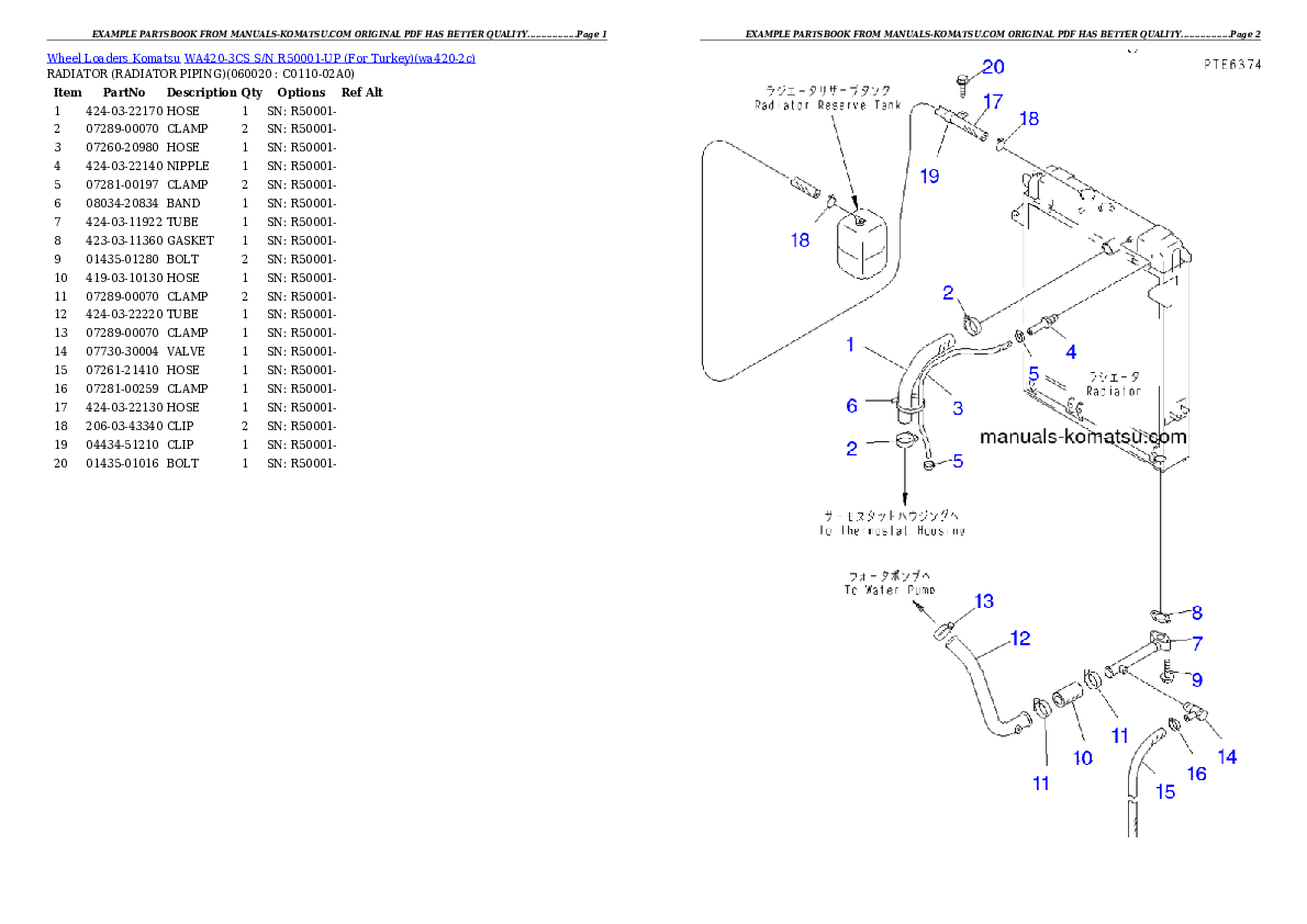 Protected: WA420-3CS S/N R50001-UP (For Turkey) Partsbook