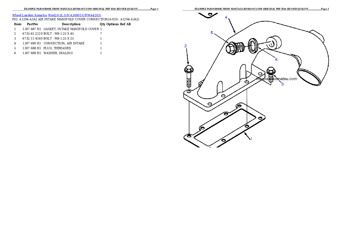 Protected: WA420-3L S/N A30001-UP Partsbook