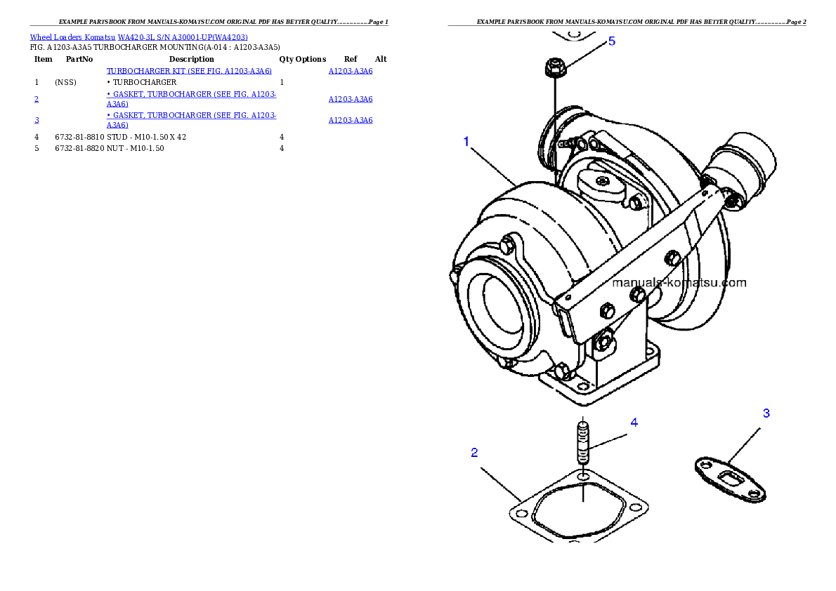 Protected: WA420-3L S/N A30001-UP Partsbook