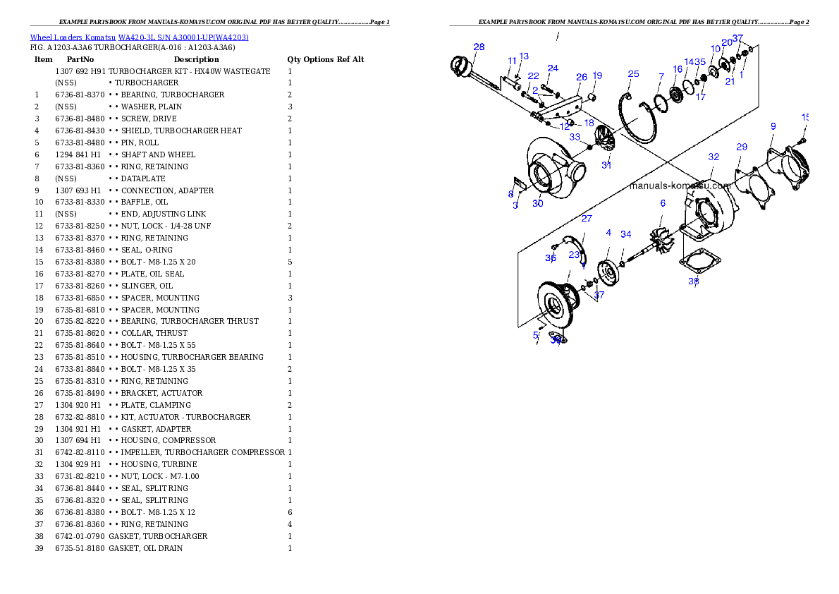 Protected: WA420-3L S/N A30001-UP Partsbook