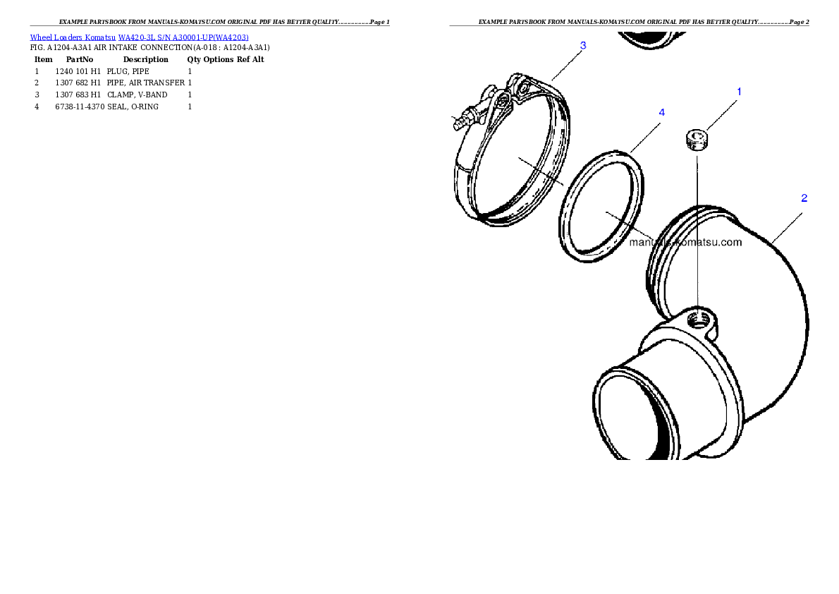 Protected: WA420-3L S/N A30001-UP Partsbook
