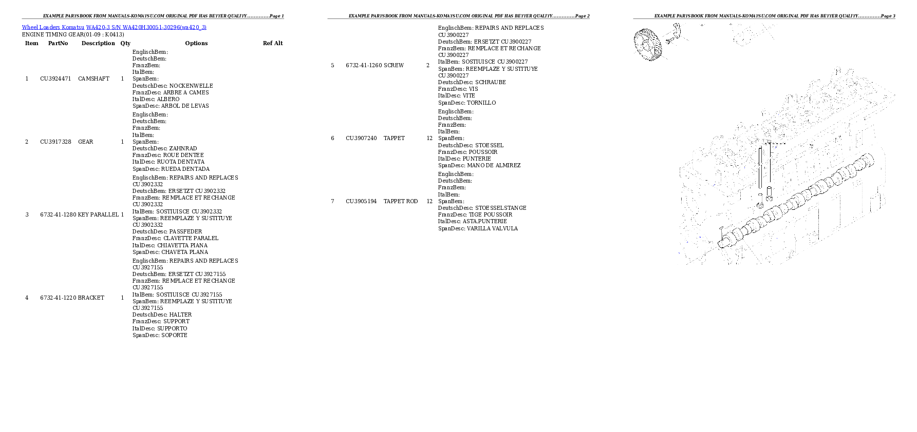 Protected: WA420-3 S/N WA420H30051-30296 Partsbook