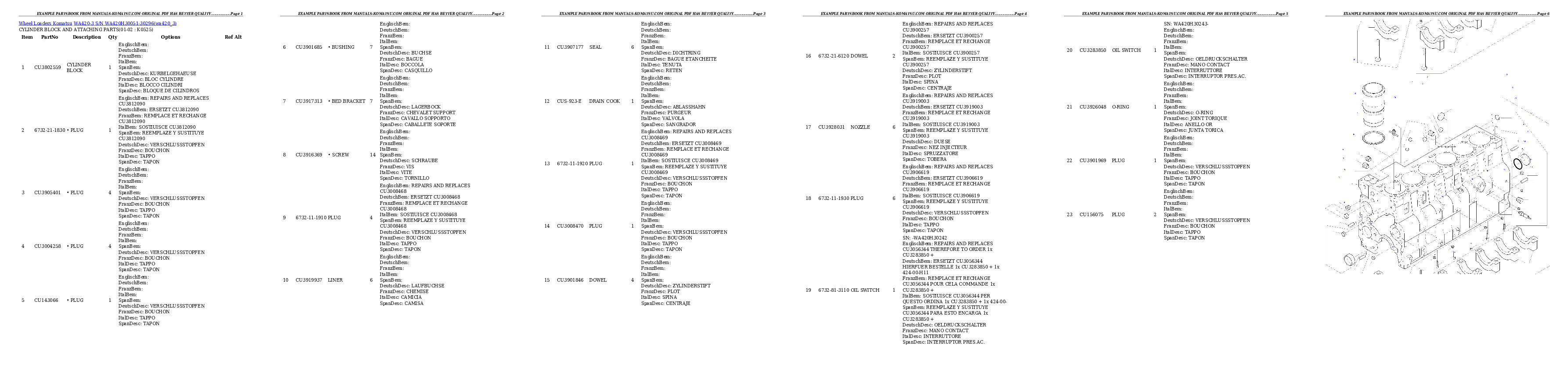 Protected: WA420-3 S/N WA420H30051-30296 Partsbook