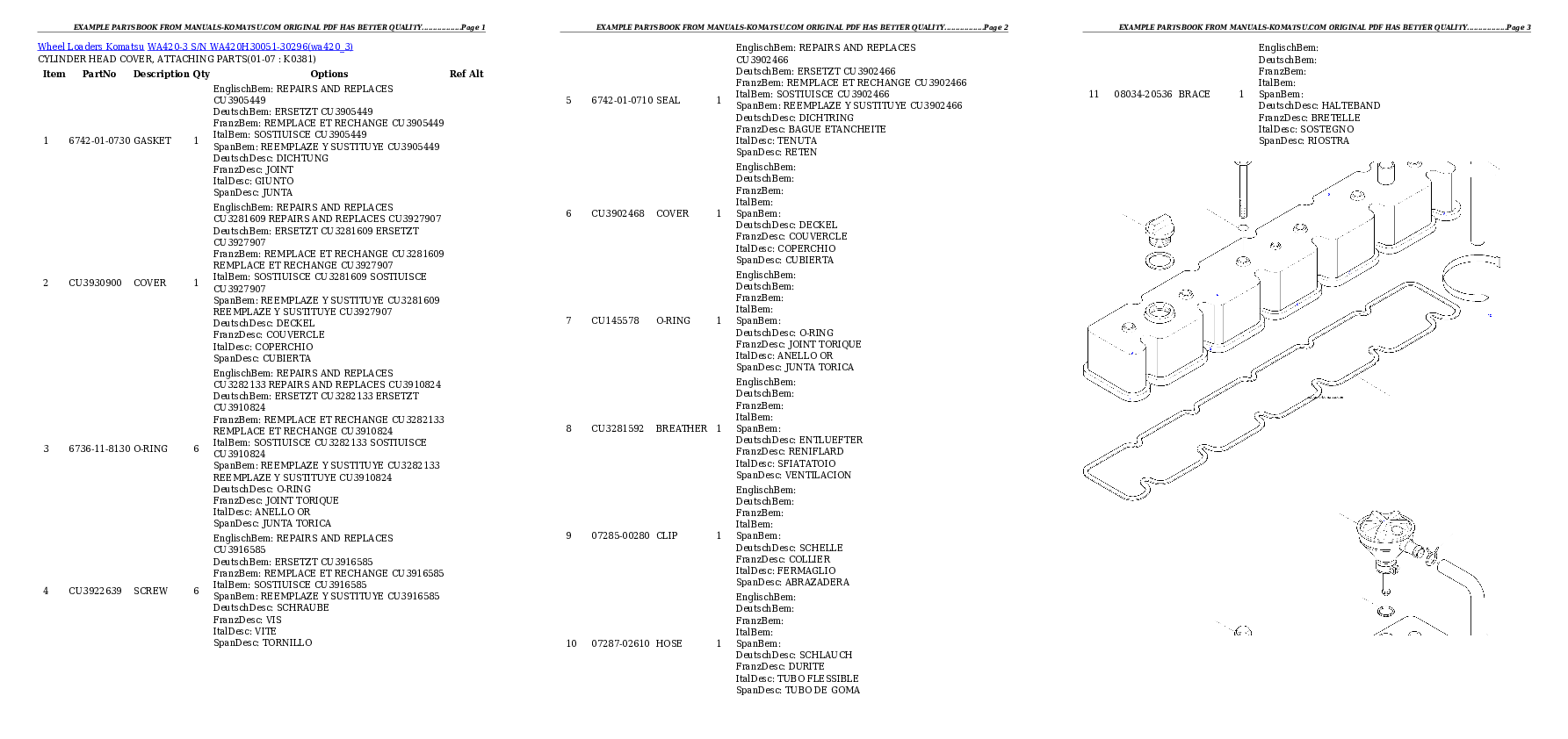 Protected: WA420-3 S/N WA420H30051-30296 Partsbook