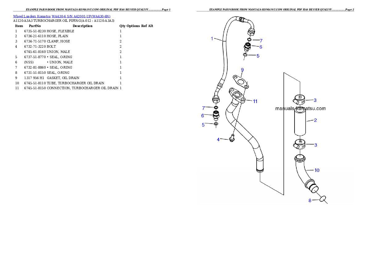 Protected: WA430-6 S/N A42001-UP Partsbook