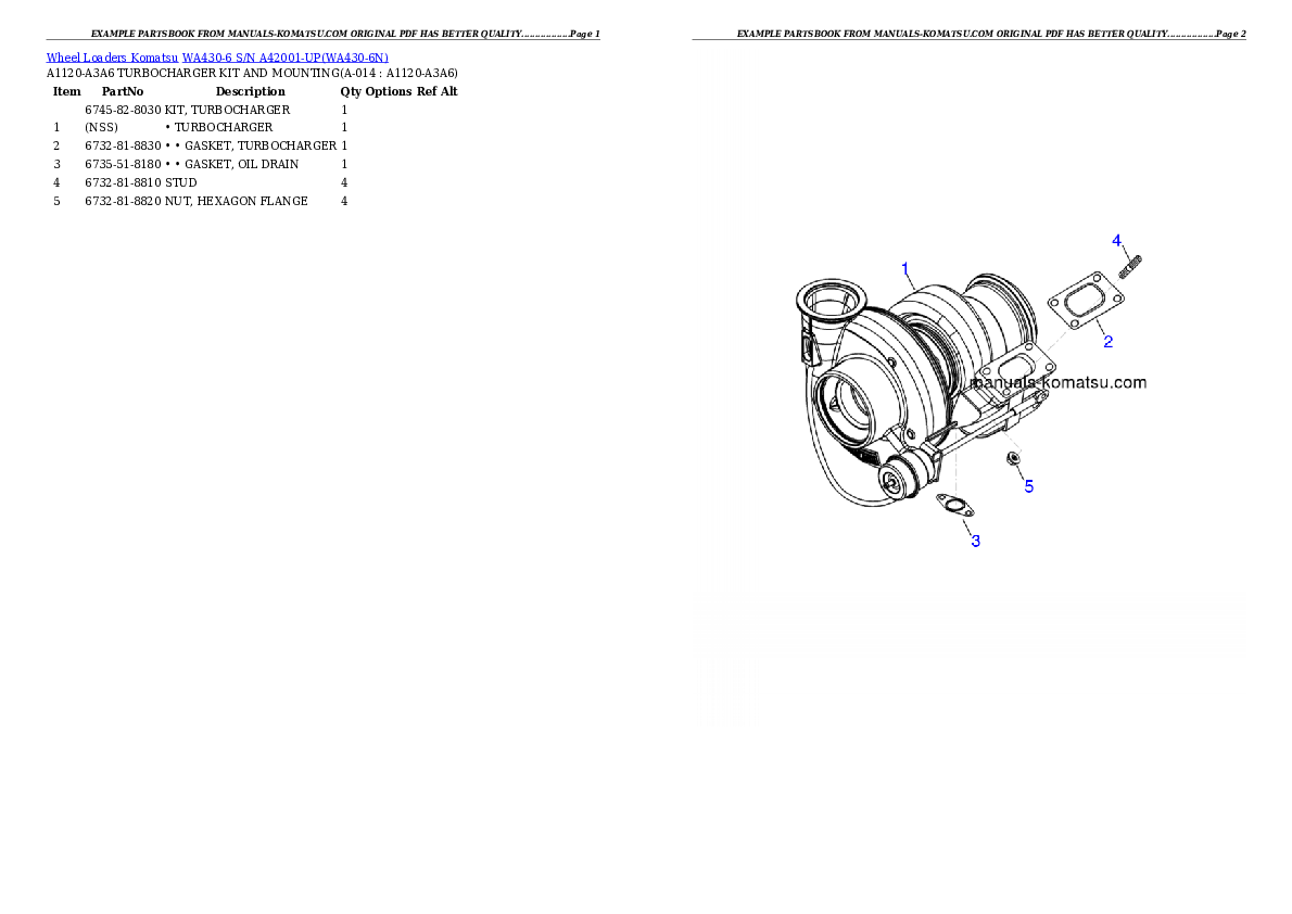 Protected: WA430-6 S/N A42001-UP Partsbook