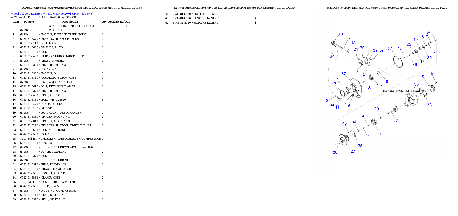 Protected: WA430-6 S/N A42001-UP Partsbook