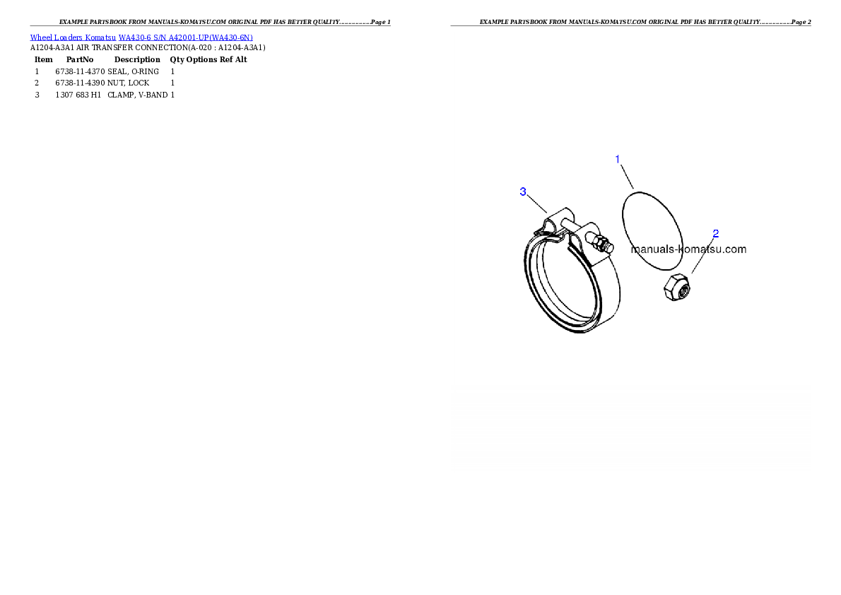 Protected: WA430-6 S/N A42001-UP Partsbook