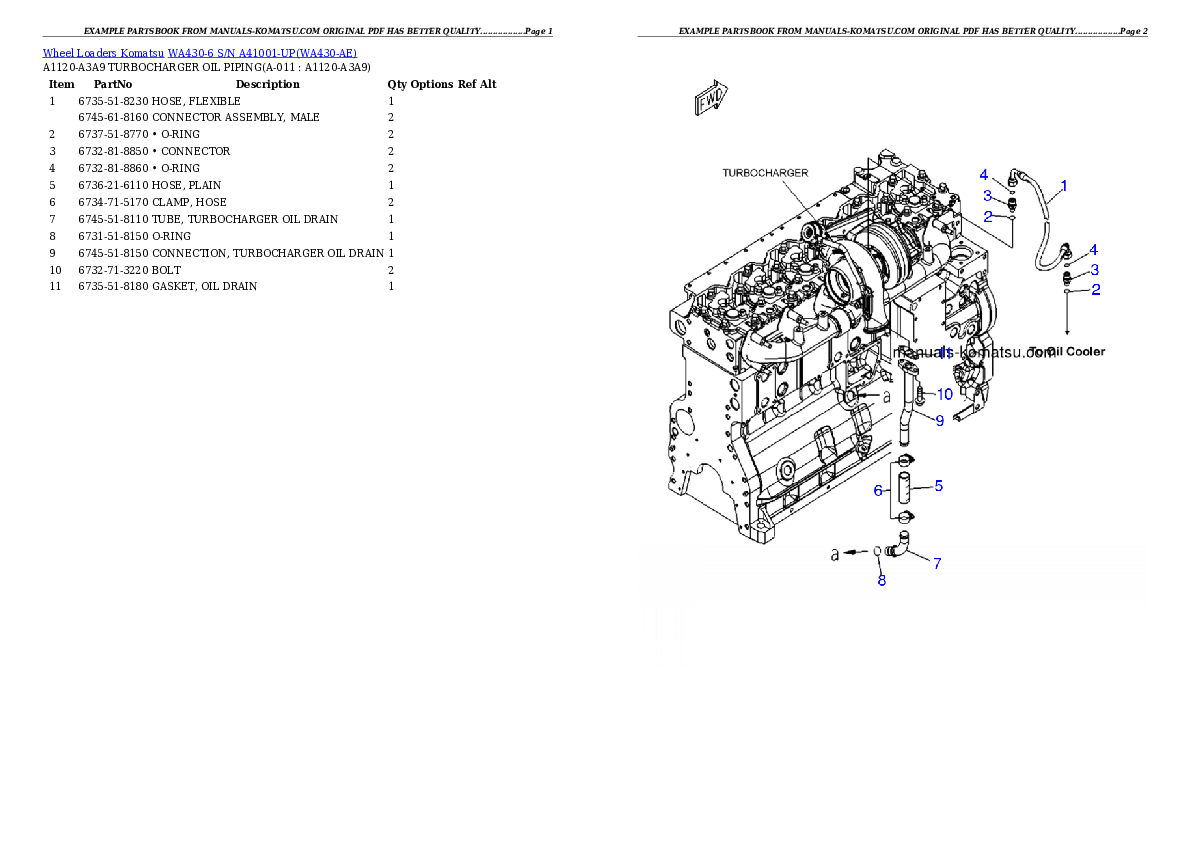Protected: WA430-6 S/N A41001-UP Partsbook