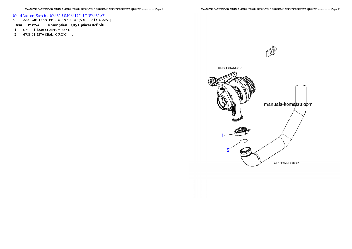 Protected: WA430-6 S/N A41001-UP Partsbook
