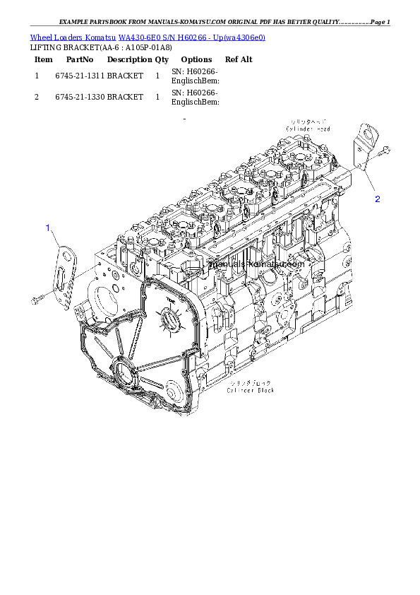 Protected: WA430-6E0 S/N H60266 – Up Partsbook