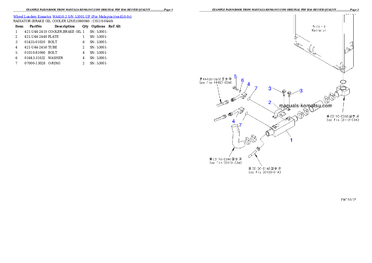 Protected: WA450-3 S/N 53001-UP (For Malaysia) Partsbook