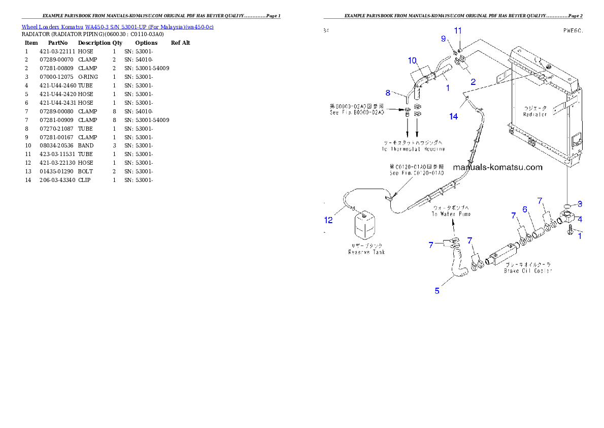 Protected: WA450-3 S/N 53001-UP (For Malaysia) Partsbook