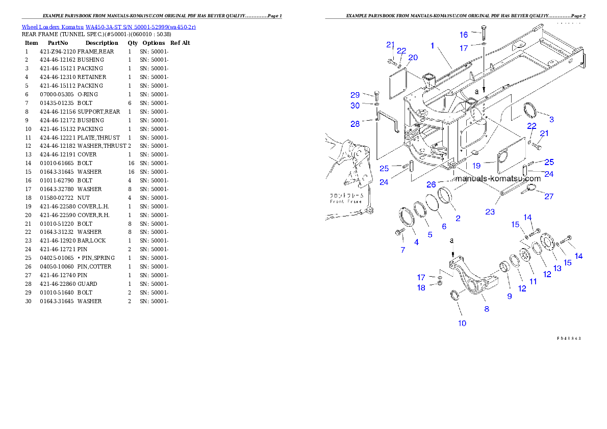 Protected: WA450-3A-ST S/N 50001-52999 Partsbook