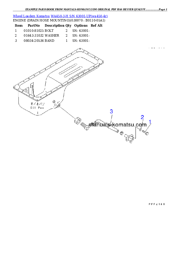 Protected: WA450-3-H S/N 63001-UP Partsbook