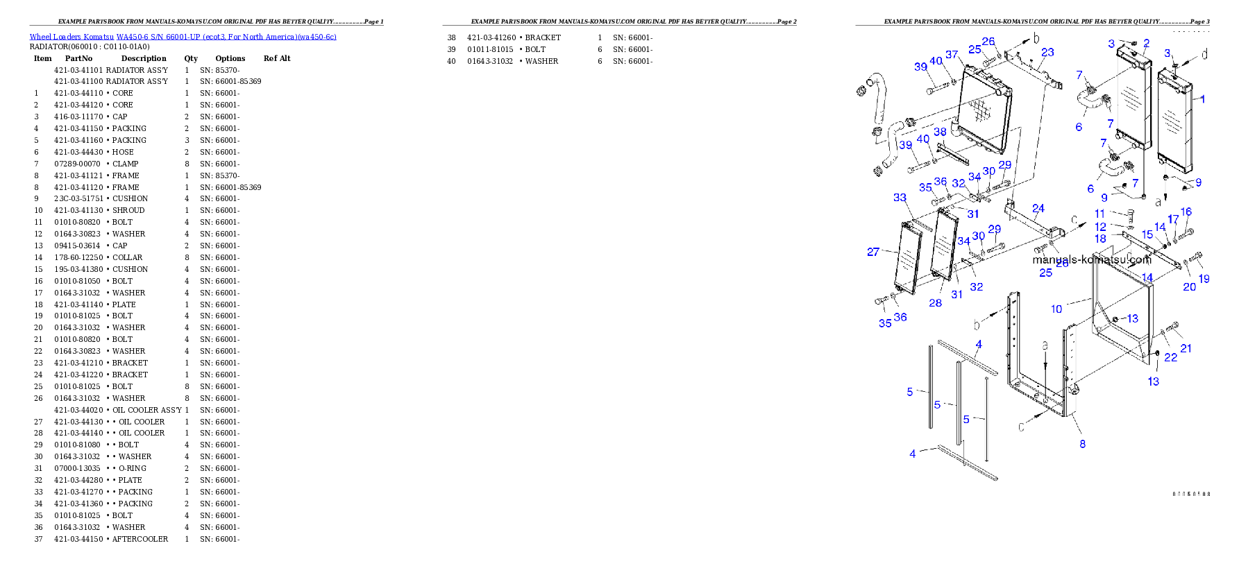 Protected: WA450-6 S/N 66001-UP (ecot3, For North America) Partsbook