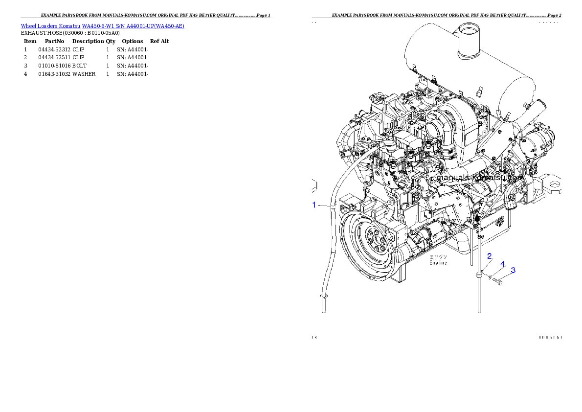 Protected: WA450-6-W1 S/N A44001-UP Partsbook