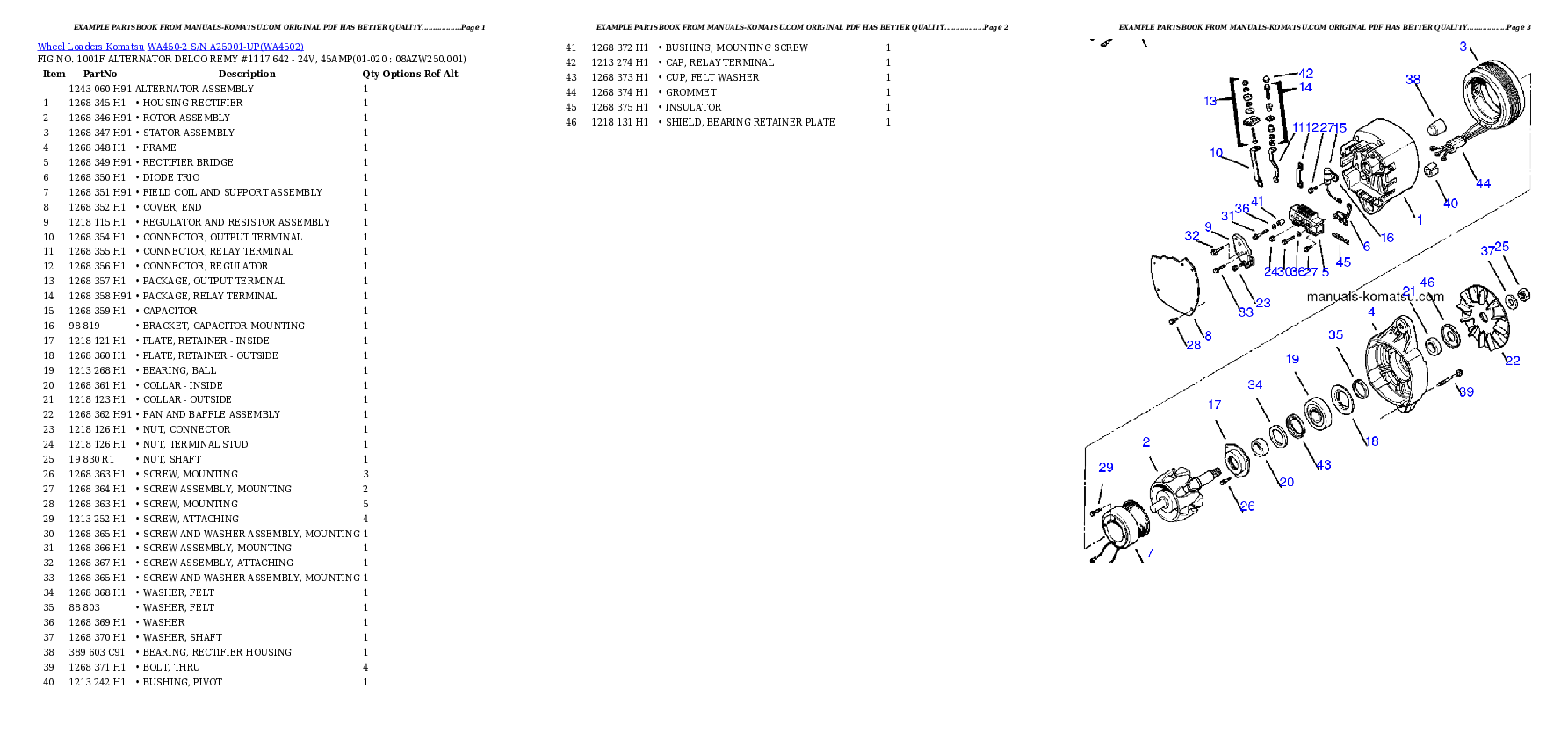 Protected: WA450-2 S/N A25001-UP Partsbook