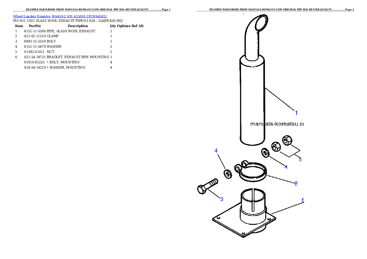 Protected: WA450-2 S/N A25001-UP Partsbook