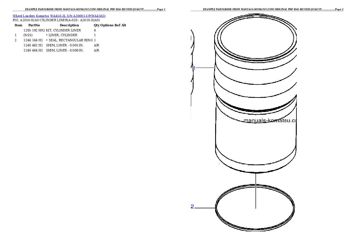 Protected: WA450-3L S/N A30001-UP Partsbook