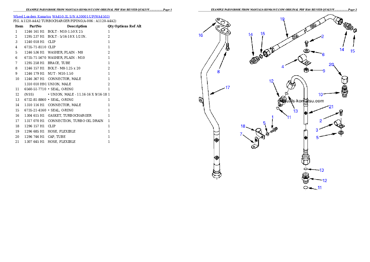 Protected: WA450-3L S/N A30001-UP Partsbook